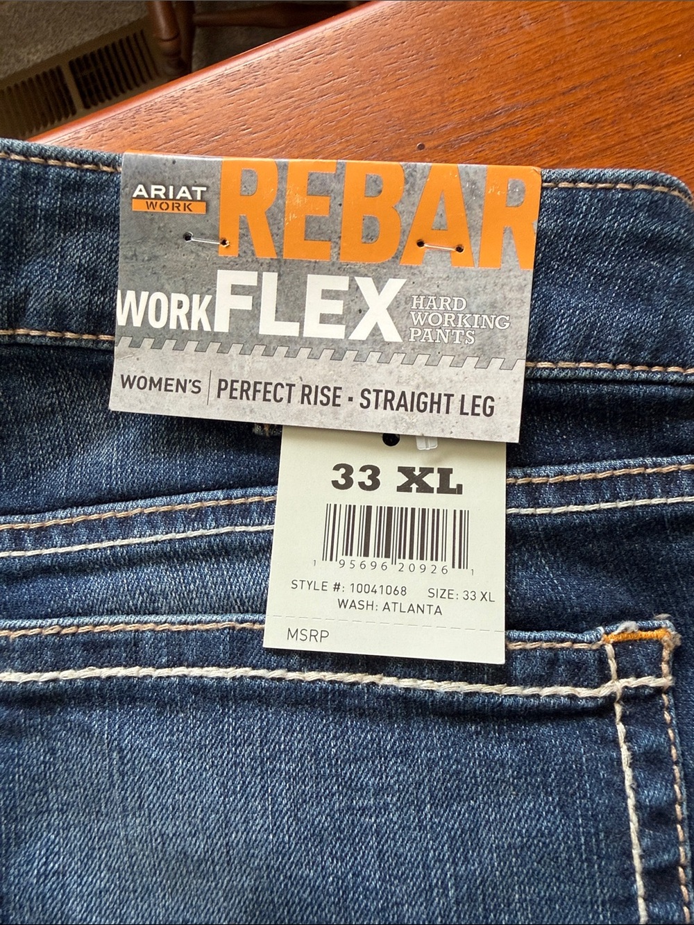 Ariat REBAR WorkFlex Women's Straight Leg Jeans - Dark Blue
